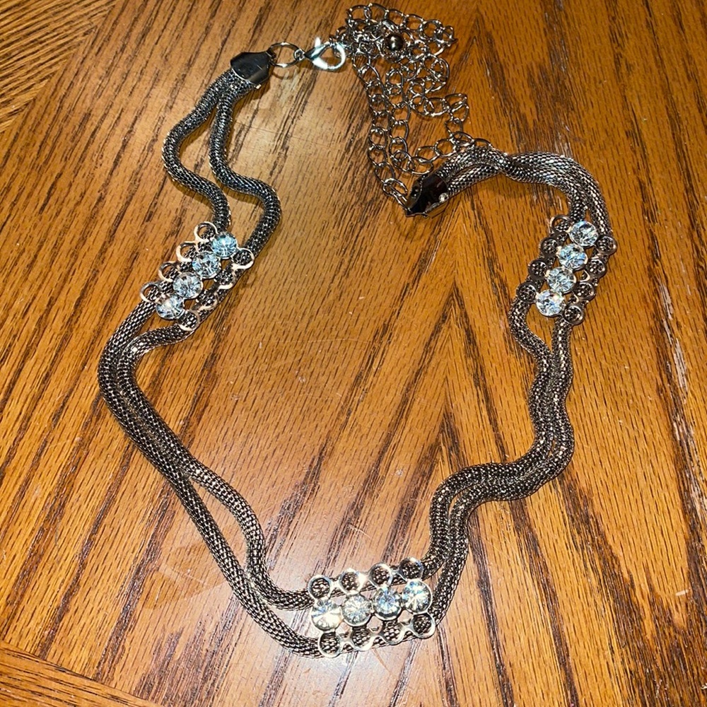 Large Statement Rhinestone Necklace - image 1